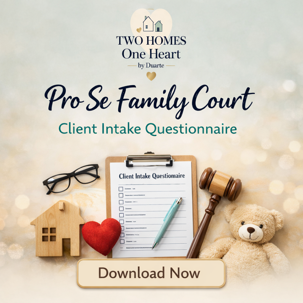 PRO SE FAMILY COURT CLIENT INTAKE FORM
