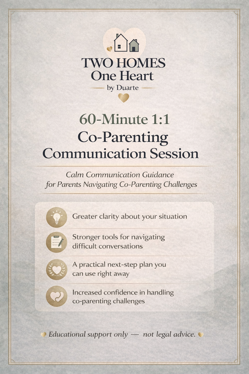 60-Minute 1:1 Co-Parenting Communication Session | Calm Communication Guidance for Parents